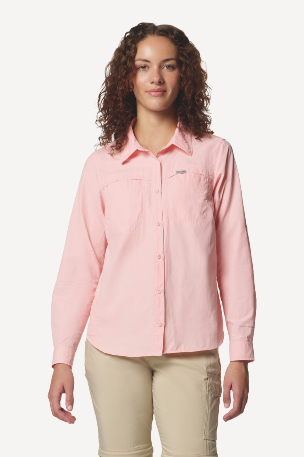 Chemise anti-UV pink pour femme, léger et respirant, idéal pour les activités en plein air, protection solaire UPF 50+.