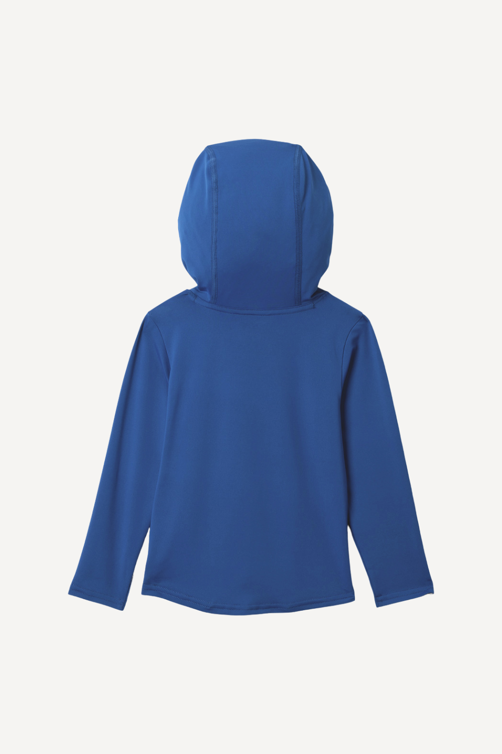 Sweat-shirt anti-UV bleu pour bébé, avec capuche, léger et respirant, offrant une protection solaire UPF 50+.