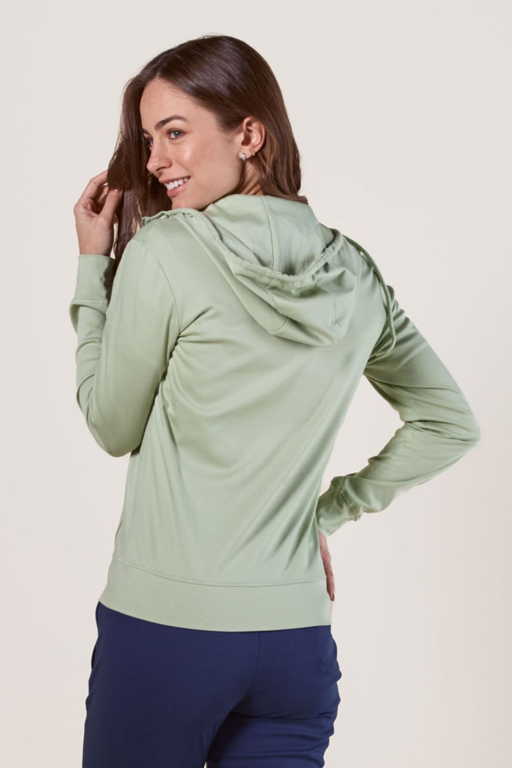 Sweat-shirt anti-UV femme Herbe Fraîche, protection solaire UPF50+, idéal pour activités extérieures.